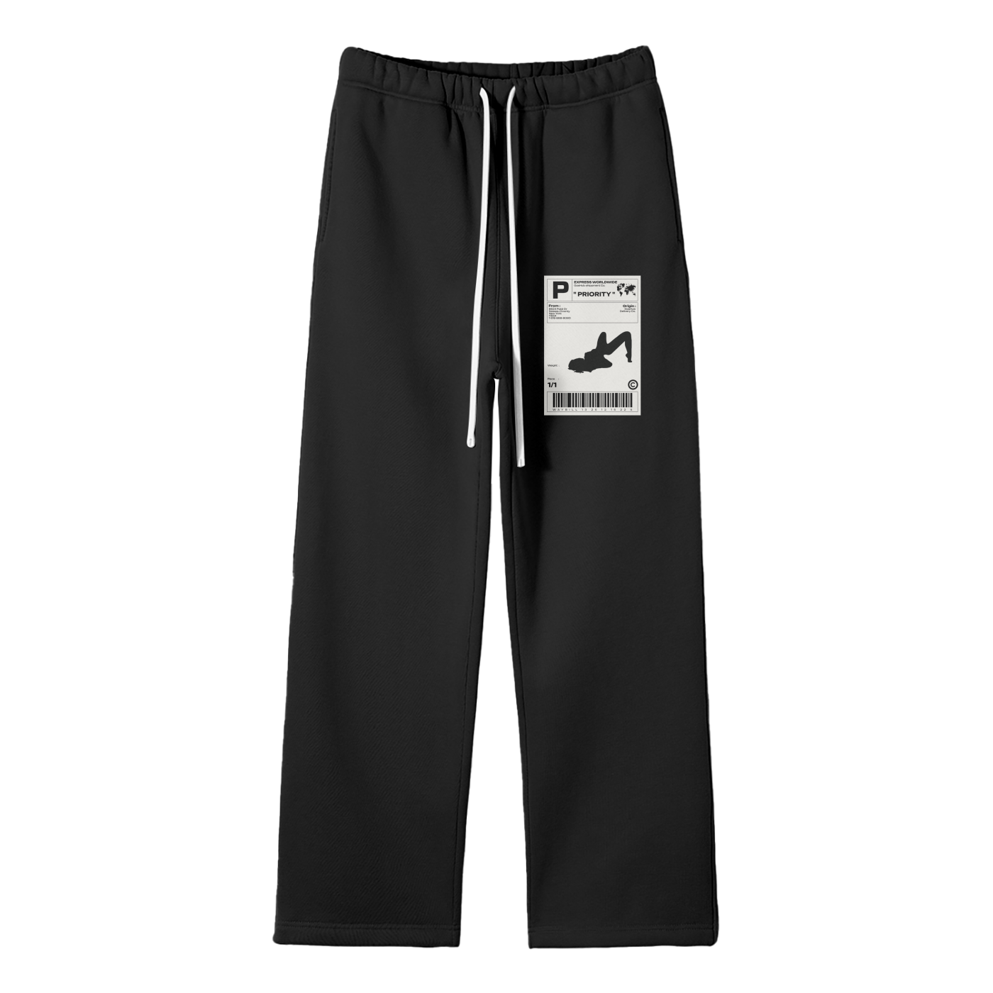 Shipping Label Fleece Sweatpants