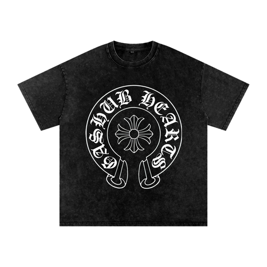 GasHub Hearts Acid Wash T-Shirt